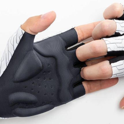 1430 Guantes de ciclismo MTB Rockbros - blanco y negro