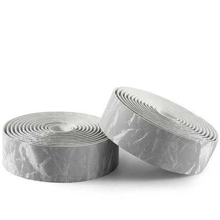 1391 Nastro per manubrio Rockbros PU motivo velluto - Grigio