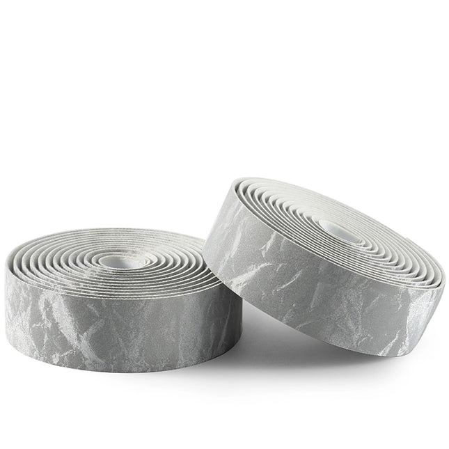 1391 Nastro per manubrio Rockbros PU motivo velluto - Grigio