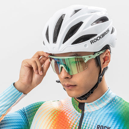 864 Occhiali da ciclismo fotocromatici con protezione UV - verde