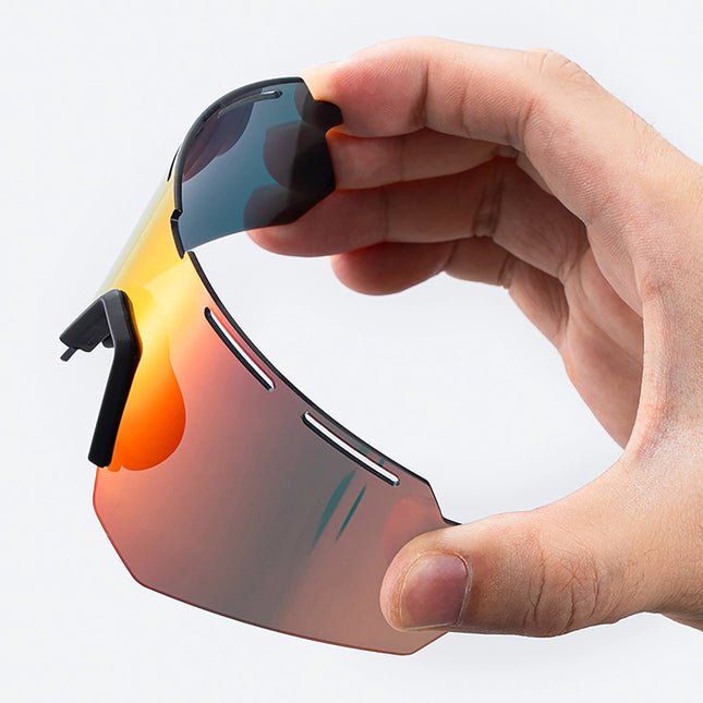 973 Polarized cycling glasses with UV protection and corrective insert - Gray