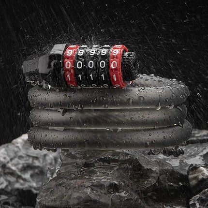 1861 Rockbros RKS507-1BK bike chains with 1.8 m combination lock