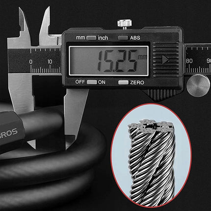 1861 Rockbros RKS507-1BK bike chains with 1.8 m combination lock