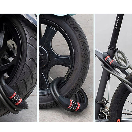 1861 Rockbros RKS507-1BK bike chains with 1.8 m combination lock