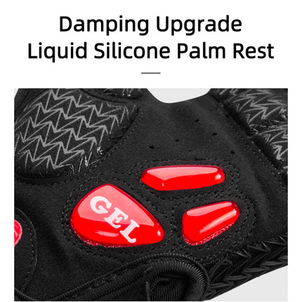 199 Guantes de Ciclismo Rockbros con Inserciones de Gel - Negro y Rojo