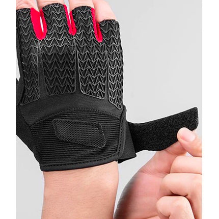 1642 Rockbros S169BR Cycling Gloves with Gel Inserts - Black and Red