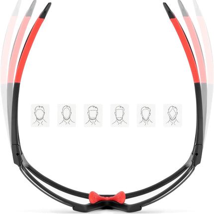 151Gafas de ciclismo fotocromáticas Rockbros SP216BK UV400 - negro y rojo