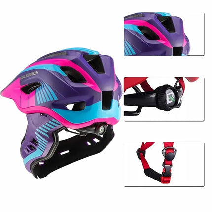 691 Children's bicycle helmet with removable chin guard