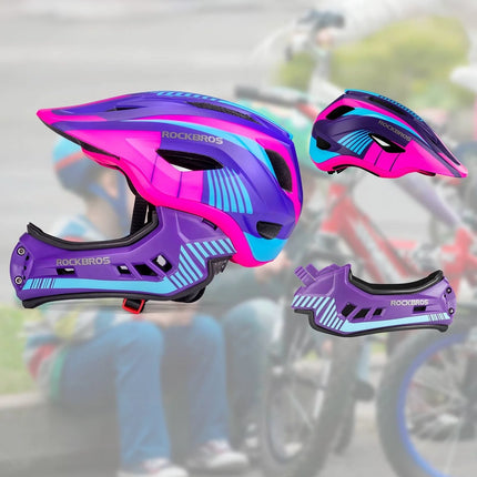 691 Children's bicycle helmet with removable chin guard