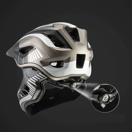 1530 Children's bicycle helmet with removable chin guard, size M - gray