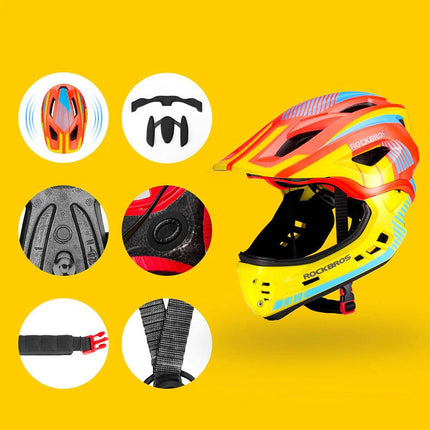 1079Casque de vélo pour enfant  avec mentonnière amovible
