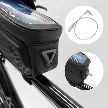 1685Bolsa de cuadro para bicicleta Wozinsky 1,7L con funda para teléfono negro