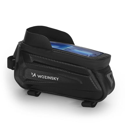 1685Bolsa de cuadro para bicicleta Wozinsky 1,7L con funda para teléfono negro