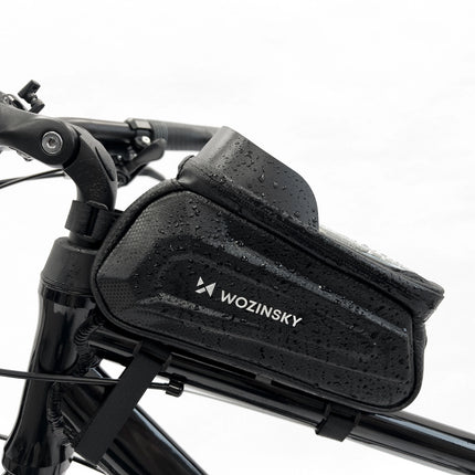 1685Bolsa de cuadro para bicicleta Wozinsky 1,7L con funda para teléfono negro