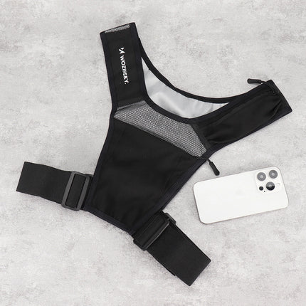 1856Gilet da corsa riflettente Wozinsky - Nero