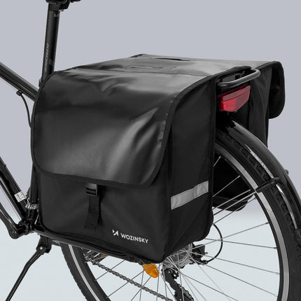 144Wozinsky borsa da bici doppia 28 L nera