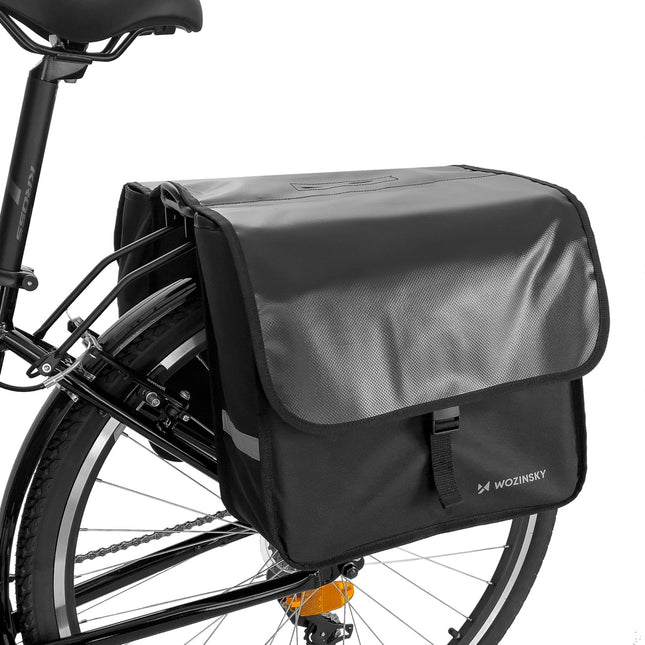 144Wozinsky borsa da bici doppia 28 L nera