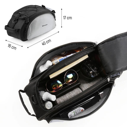 1851 Wozinsky bike carrying bag with shoulder strap 13L black