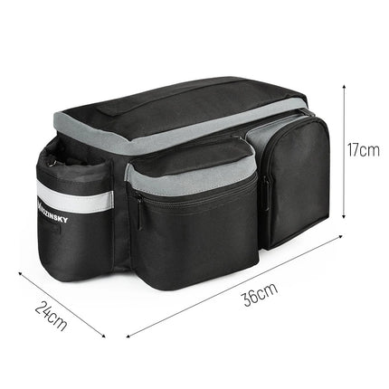 1854 Wozinsky bike carrying bag with 6l black shoulder strap