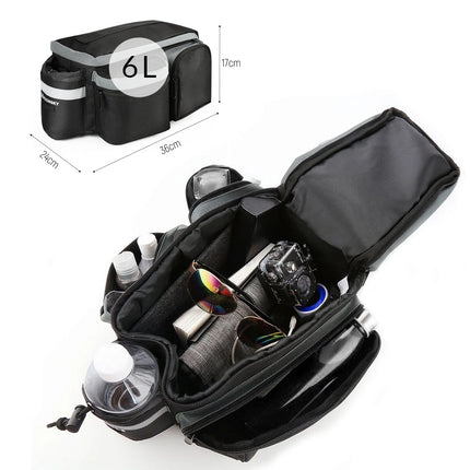 1854 Wozinsky bike carrying bag with 6l black shoulder strap