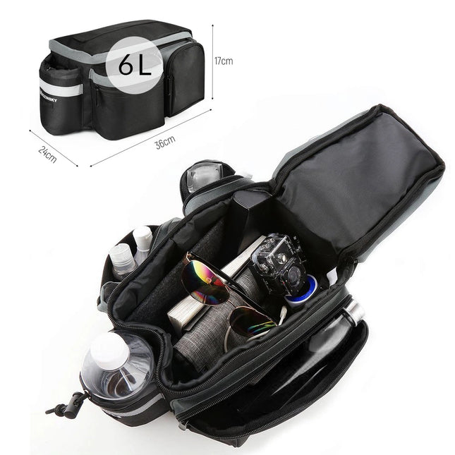 2508 Fahrradtasche 6L mit Schulterriemen Schwarz