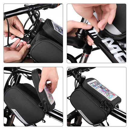 1849 Bicycle bag + detachable cover up to 6.5" 1.5l black