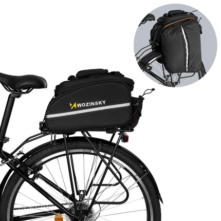 2345Borsa da bicicletta spaziosa 35L Nera