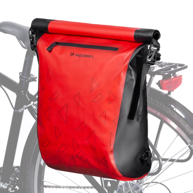 2363Sacoche vélo étanche 2-en-1 23L Rouge