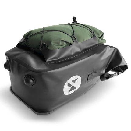 2312Bolsa impermeable para maletero de bicicleta 25L Negro