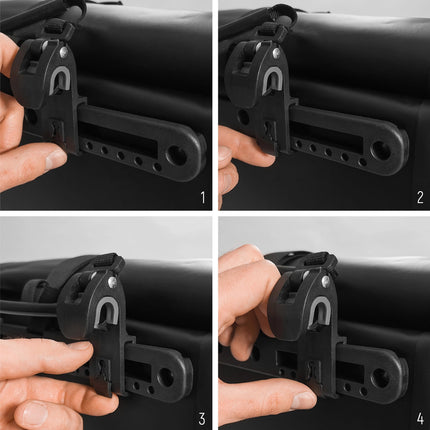 48Borsa impermeabile per bicicletta 25L nera per portapacchi