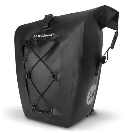 2312Bolsa impermeable para maletero de bicicleta 25L Negro