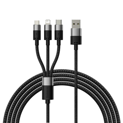 Baseus StarSpeed 3 i 1-kabel USB/Micro/Lightning/USB-C 1,2m - Svart