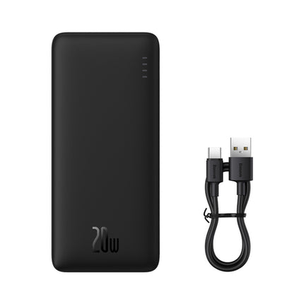 Baseus Airpow 20W 10000mAh Power Bank + USB-A/USB-C kábel - Fekete