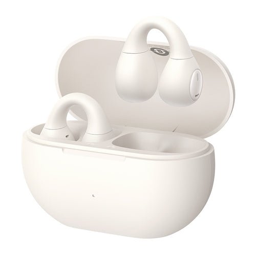 Căști wireless Baseus Bass 15 Clip OWS + cablu USB-C - Alb