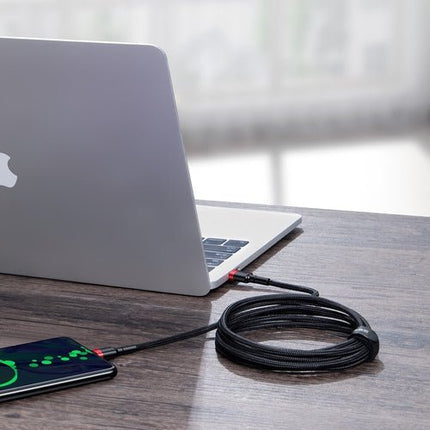 Baseus CATKLF-AL91 USB-C PD QC 100W 5A 2m kabel - svart og rød