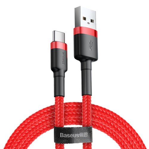 Baseus Cafule USB-A/USB-C QC 3.0 3A 0,5 m kabel - rød