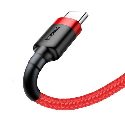 Baseus Cafule USB-A/USB-C QC 3.0 3A 1 m kabel - Rød