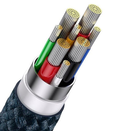 Baseus Flash II 4-in-1 USB-C/A -kaapeli 100W 1,5m sininen