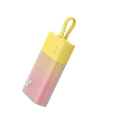 Baseus Popsicle 5200 mAh 20 W, Lightning + USB-C kábel - Sárga-Rózsaszín