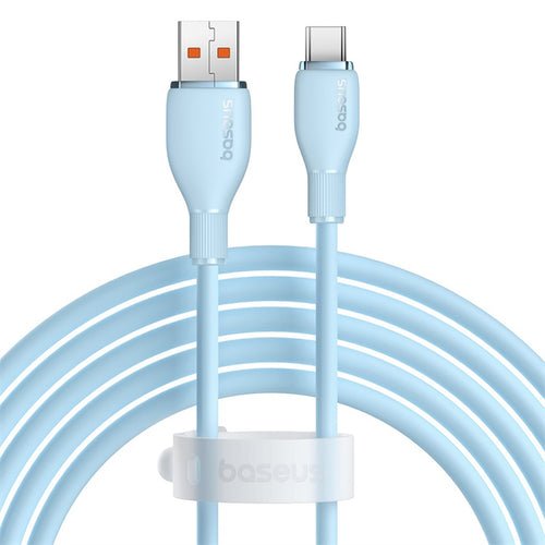 Baseus Pudding-kabel 100 W USB-A/USB-C 2 m - blå