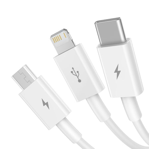 Baseus Superior-kabel 3 i 1 - Lightning/USB-C/Micro USB, 1,5 m.
