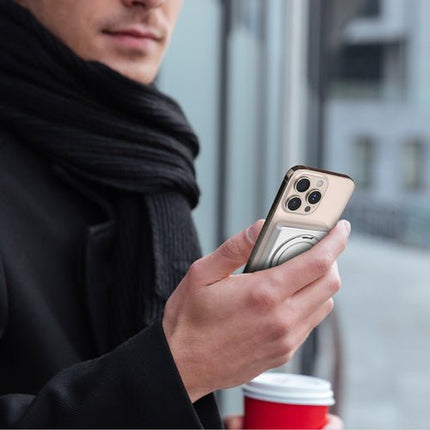 Dudao K28S 20W PD 5000mAh MagSafe akkumulátor + tartó - Ezüst