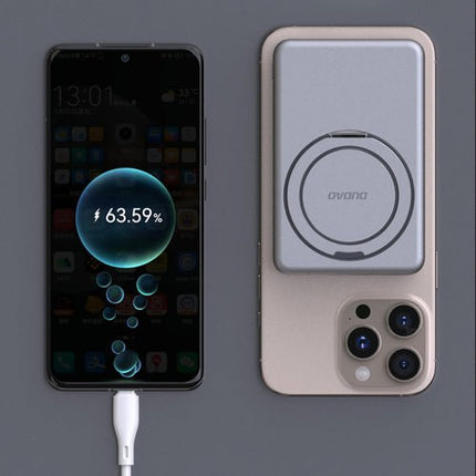 Dudao K28S 20W PD 5000mAh MagSafe akkumulátor + tartó - Ezüst