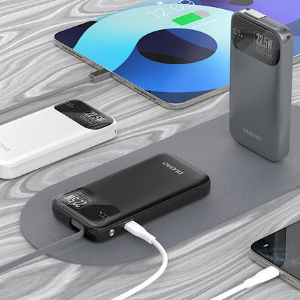 Bateria externa Dudao K31 10000 mAh 22,5 W PD, cable integrat - Gris