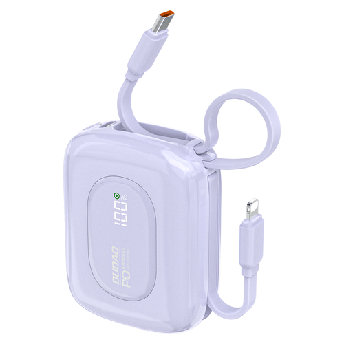 Dudao K32 10 000 mAh 22,5 W, cablu USB-C/Lightning - Violet.
