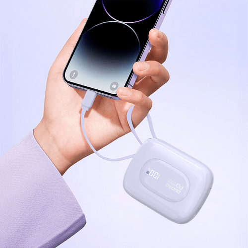 Dudao K32 10 000 mAh 22,5 W, cablu USB-C/Lightning - Violet.