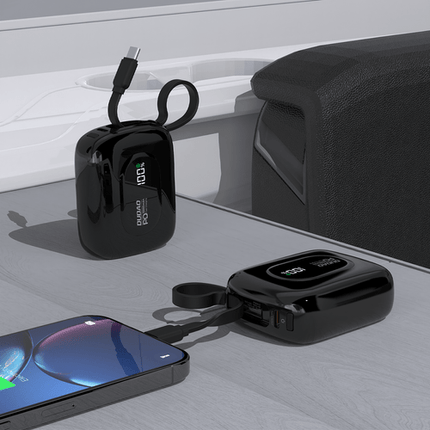 Εξωτερική μπαταρία Dudao K32 10000 mAh, USB-C/Lightning - Μαύρο.