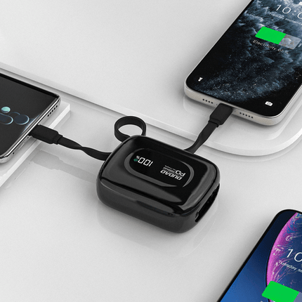 Εξωτερική μπαταρία Dudao K32 10000 mAh, USB-C/Lightning - Μαύρο.