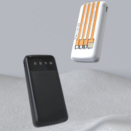 Dudao K6Pro 10000mAh 3 az 1-ben külső akkumulátor, fehér (K6Pro-blanche)