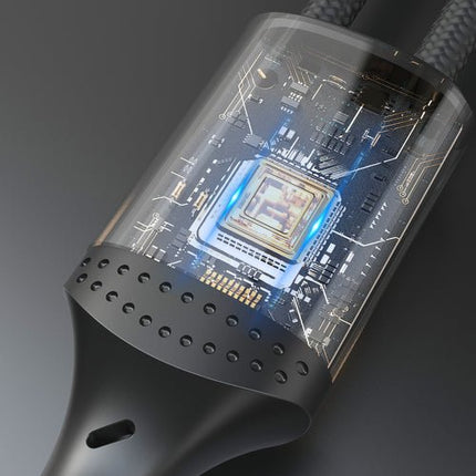 Dudao L3CC USB-C - Cablu împletit 60 W 2 m - Negru.